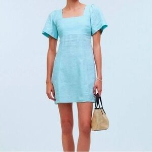 Madewell Light Blue Linen Dress